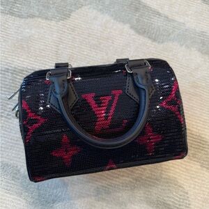 Louis Vuitton Blue and Pink Sequin Mini Speedy Bandoulière 18